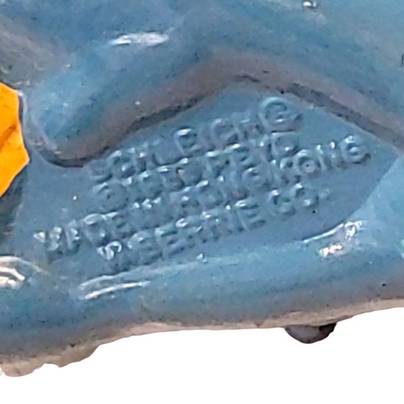 Vintage 1983 Schleich Peyo Clumsy Smurf Apple Basket Figure PVC Hong Kong - Picture 11 of 11